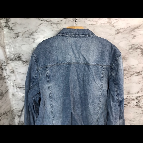 CR7 Trucker Jacket Shadow Patch Blue Mens XXL - Picture 4 of 5